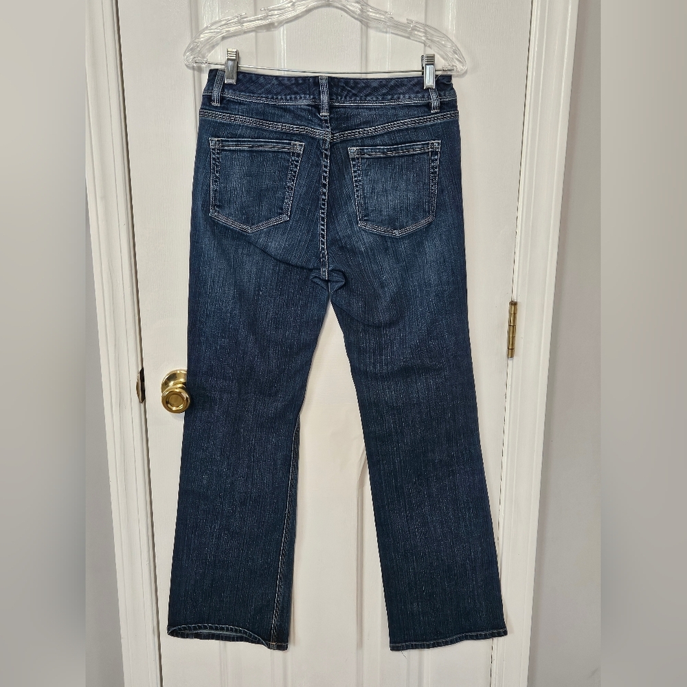 White House Black Market Boot Cut Blanc Blue Jeans Size 6S - Picture 4 of 8